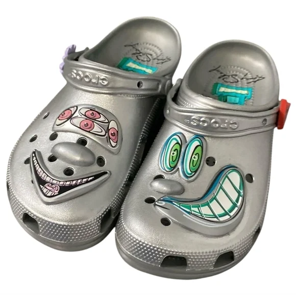 CROCS | Shoes | Crocs X Scharf Classic Silver Unisex Croc 